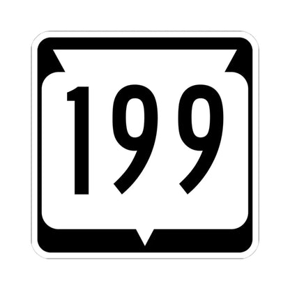 WIS 199 (Wisconsin) (Road Sign) STICKER Vinyl Kiss-Cut Decal 4 Inch White - The Sticker Space