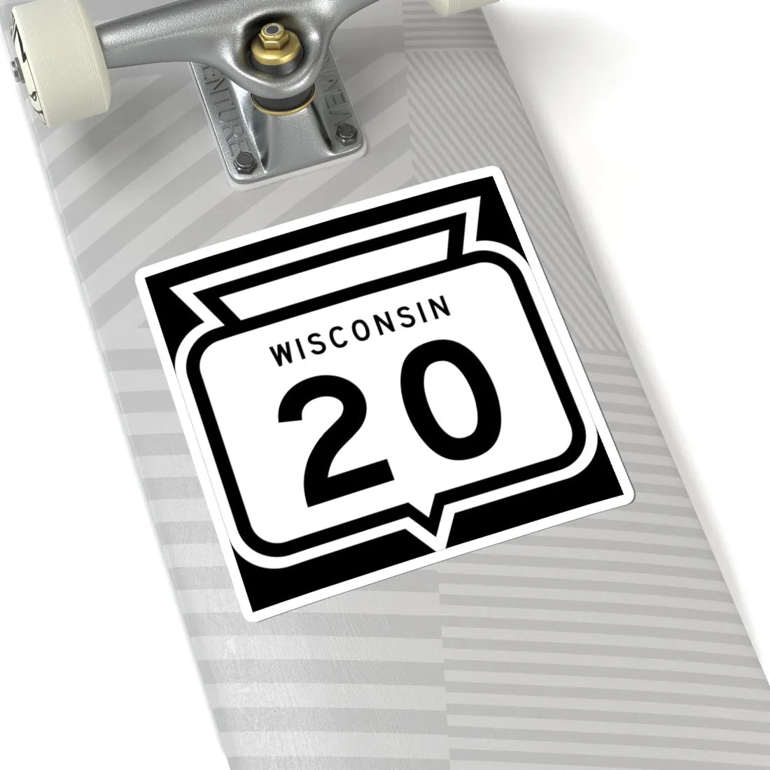 WIS 20 1958 (Wisconsin) (Road Sign) STICKER Vinyl Kiss-Cut Decal - The Sticker Space
