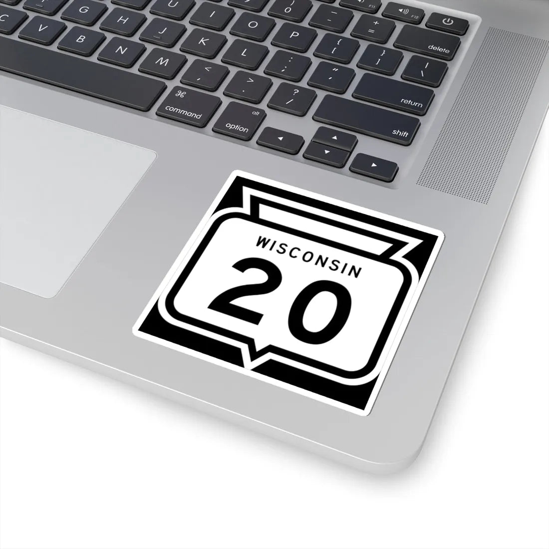 WIS 20 1958 (Wisconsin) (Road Sign) STICKER Vinyl Kiss-Cut Decal - The Sticker Space
