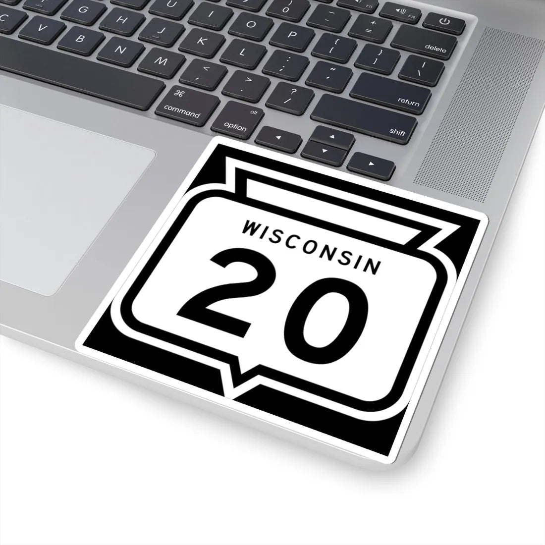 WIS 20 1958 (Wisconsin) (Road Sign) STICKER Vinyl Kiss-Cut Decal - The Sticker Space