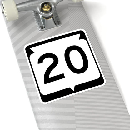 WIS 20 (Wisconsin) (Road Sign) STICKER Vinyl Kiss-Cut Decal - The Sticker Space
