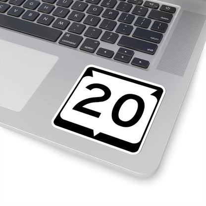WIS 20 (Wisconsin) (Road Sign) STICKER Vinyl Kiss-Cut Decal - The Sticker Space
