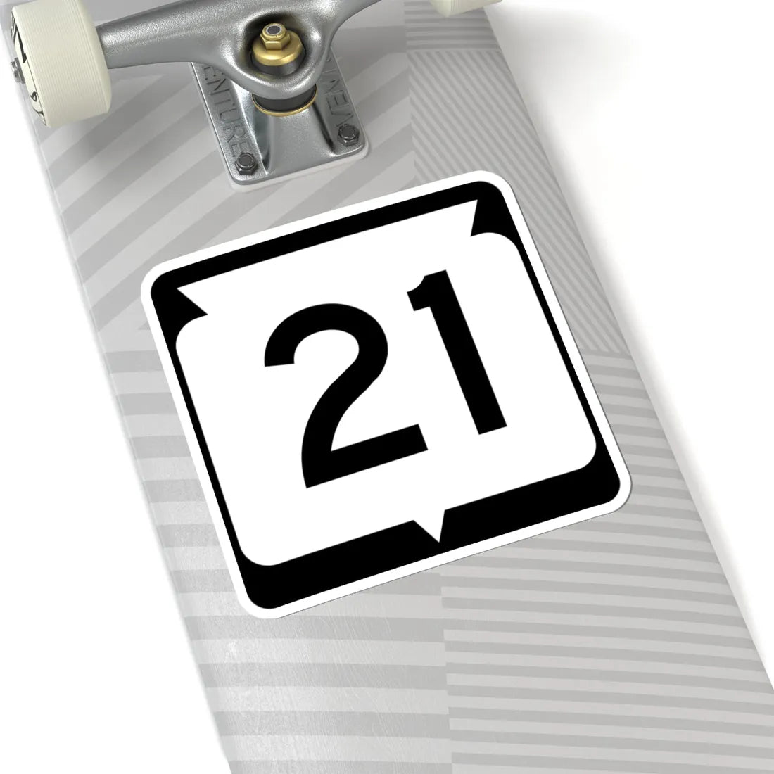 WIS 21 (Wisconsin) (Road Sign) STICKER Vinyl Kiss-Cut Decal - The Sticker Space