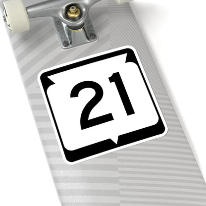 WIS 21 (Wisconsin) (Road Sign) STICKER Vinyl Kiss-Cut Decal - The Sticker Space