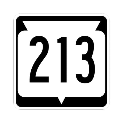 WIS 213 (Wisconsin) (Road Sign) STICKER Vinyl Kiss-Cut Decal 2 Inch White - The Sticker Space
