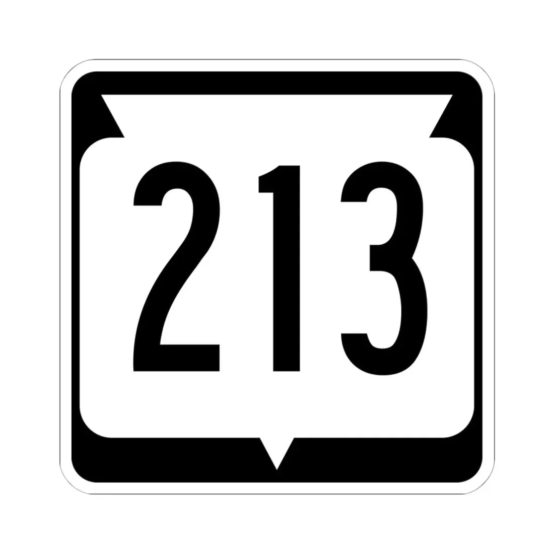 WIS 213 (Wisconsin) (Road Sign) STICKER Vinyl Kiss-Cut Decal 6 Inch White - The Sticker Space