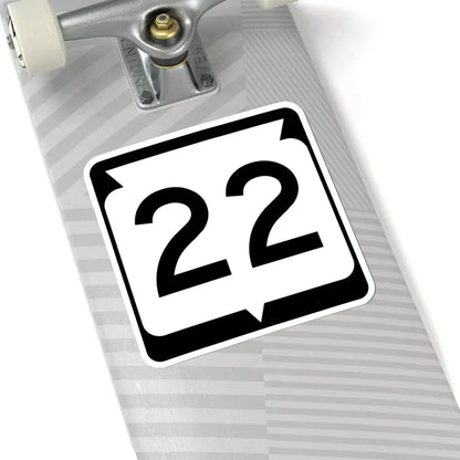 WIS 22 (Wisconsin) (Road Sign) STICKER Vinyl Kiss-Cut Decal - The Sticker Space