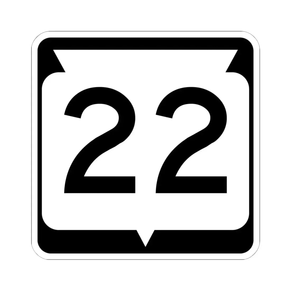 WIS 22 (Wisconsin) (Road Sign) STICKER Vinyl Kiss-Cut Decal - The Sticker Space