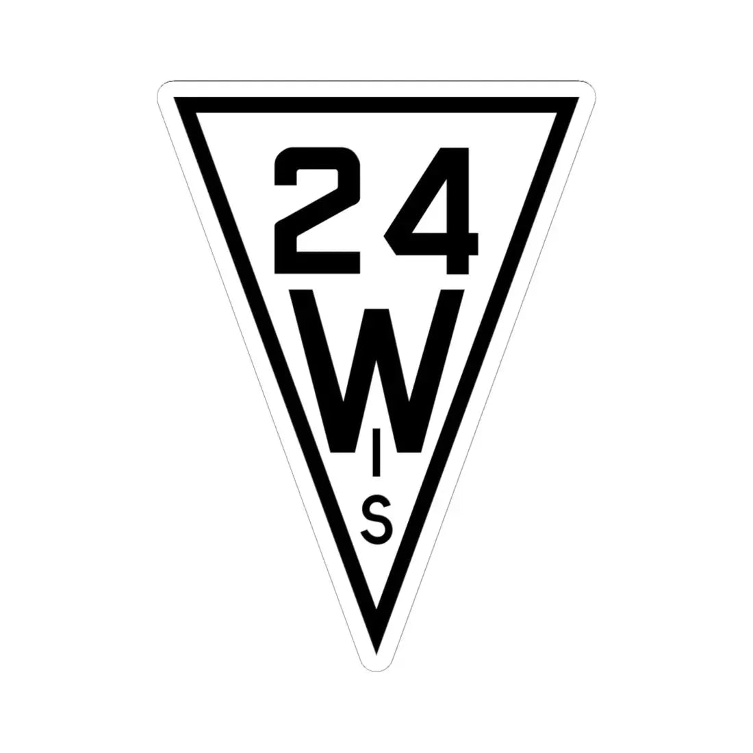 WIS 24 1927 (Wisconsin) (Road Sign) STICKER Vinyl Kiss-Cut Decal 6 Inch White - The Sticker Space