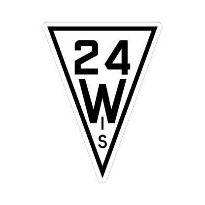 WIS 24 1927 (Wisconsin) (Road Sign) STICKER Vinyl Kiss-Cut Decal 6 Inch White - The Sticker Space