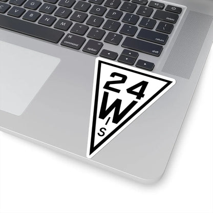 WIS 24 1927 (Wisconsin) (Road Sign) STICKER Vinyl Kiss-Cut Decal - The Sticker Space