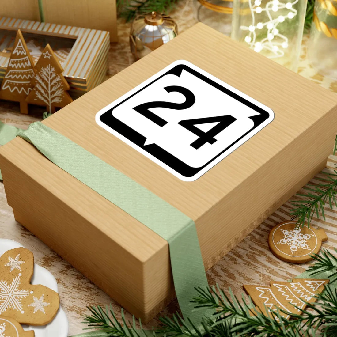 WIS 24 (Wisconsin) (Road Sign) STICKER Vinyl Kiss-Cut Decal - The Sticker Space