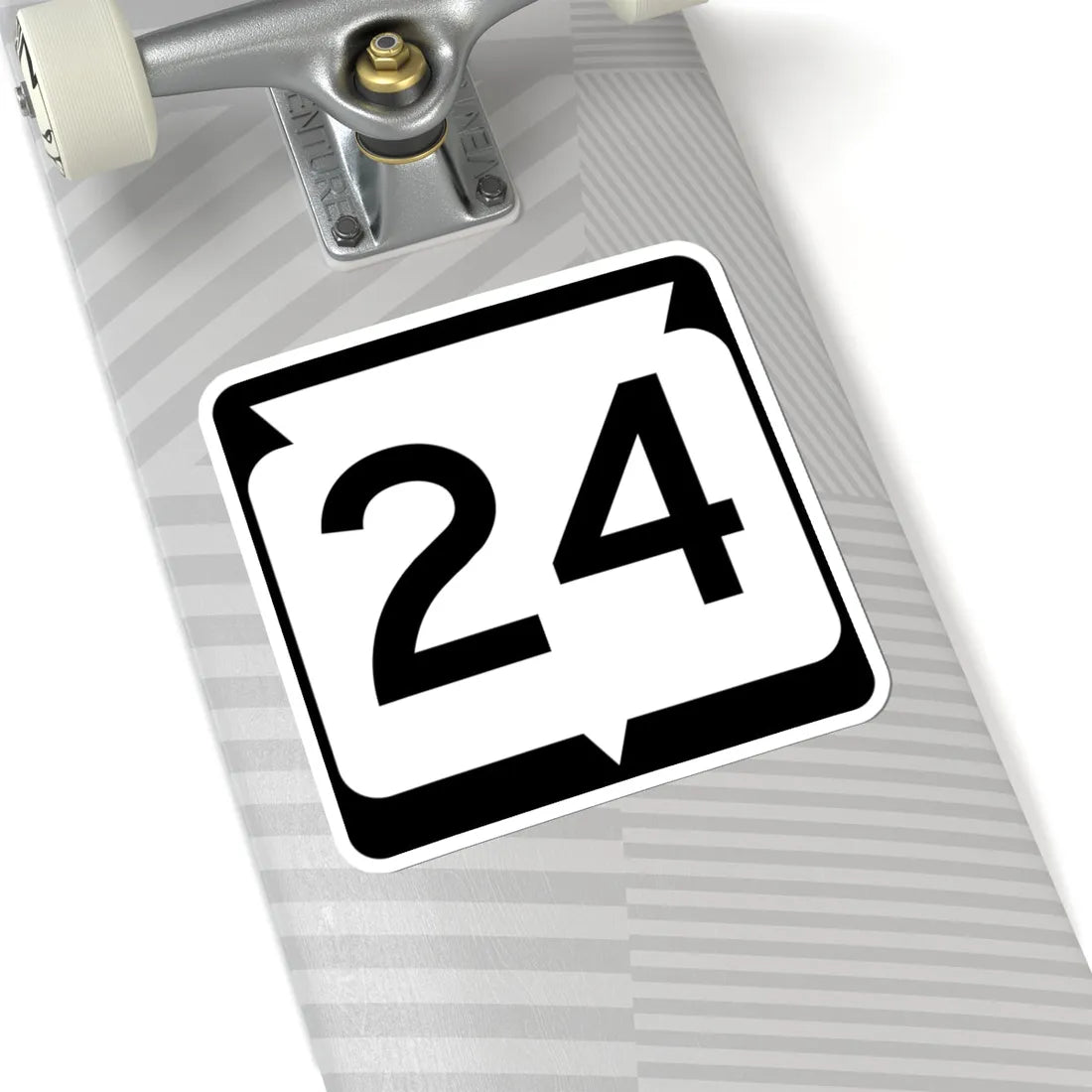 WIS 24 (Wisconsin) (Road Sign) STICKER Vinyl Kiss-Cut Decal - The Sticker Space