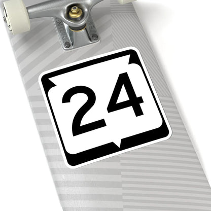 WIS 24 (Wisconsin) (Road Sign) STICKER Vinyl Kiss-Cut Decal - The Sticker Space