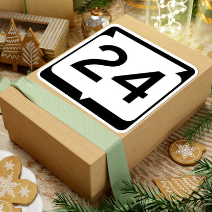 WIS 24 (Wisconsin) (Road Sign) STICKER Vinyl Kiss-Cut Decal - The Sticker Space