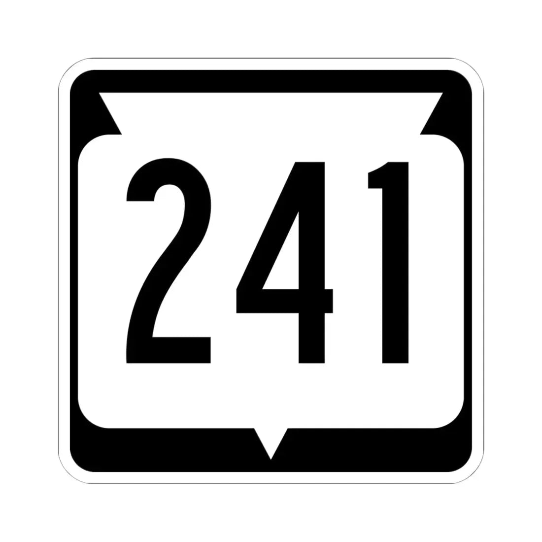 WIS 241 (Wisconsin) (Road Sign) STICKER Vinyl Kiss-Cut Decal 6 Inch White - The Sticker Space