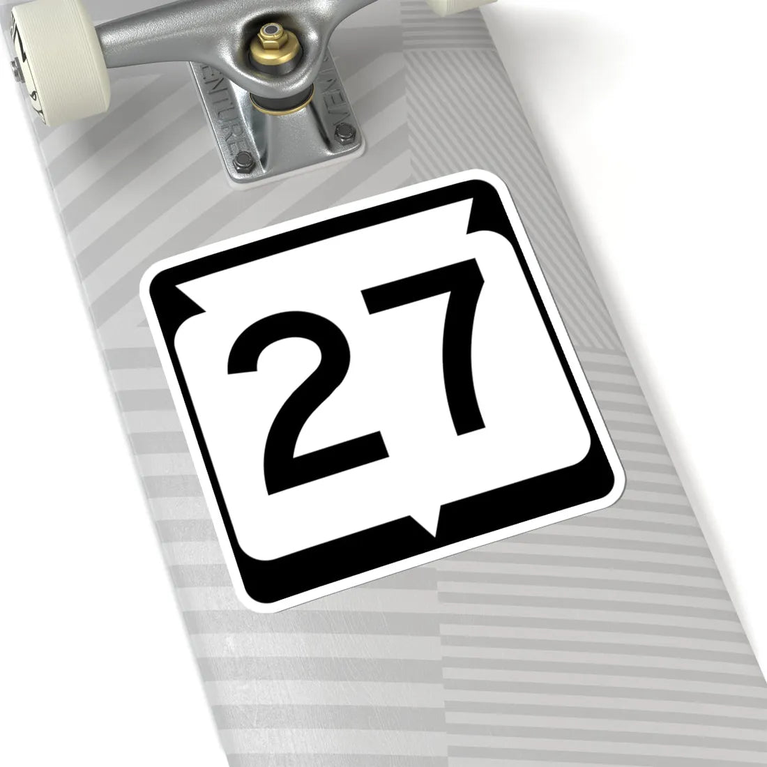 WIS 27 (Wisconsin) (Road Sign) STICKER Vinyl Kiss-Cut Decal - The Sticker Space