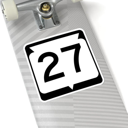 WIS 27 (Wisconsin) (Road Sign) STICKER Vinyl Kiss-Cut Decal - The Sticker Space