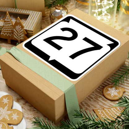 WIS 27 (Wisconsin) (Road Sign) STICKER Vinyl Kiss-Cut Decal - The Sticker Space