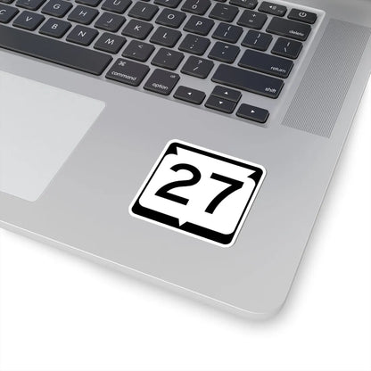 WIS 27 (Wisconsin) (Road Sign) STICKER Vinyl Kiss-Cut Decal - The Sticker Space