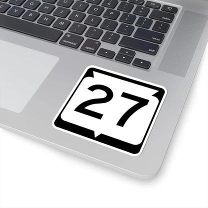 WIS 27 (Wisconsin) (Road Sign) STICKER Vinyl Kiss-Cut Decal - The Sticker Space