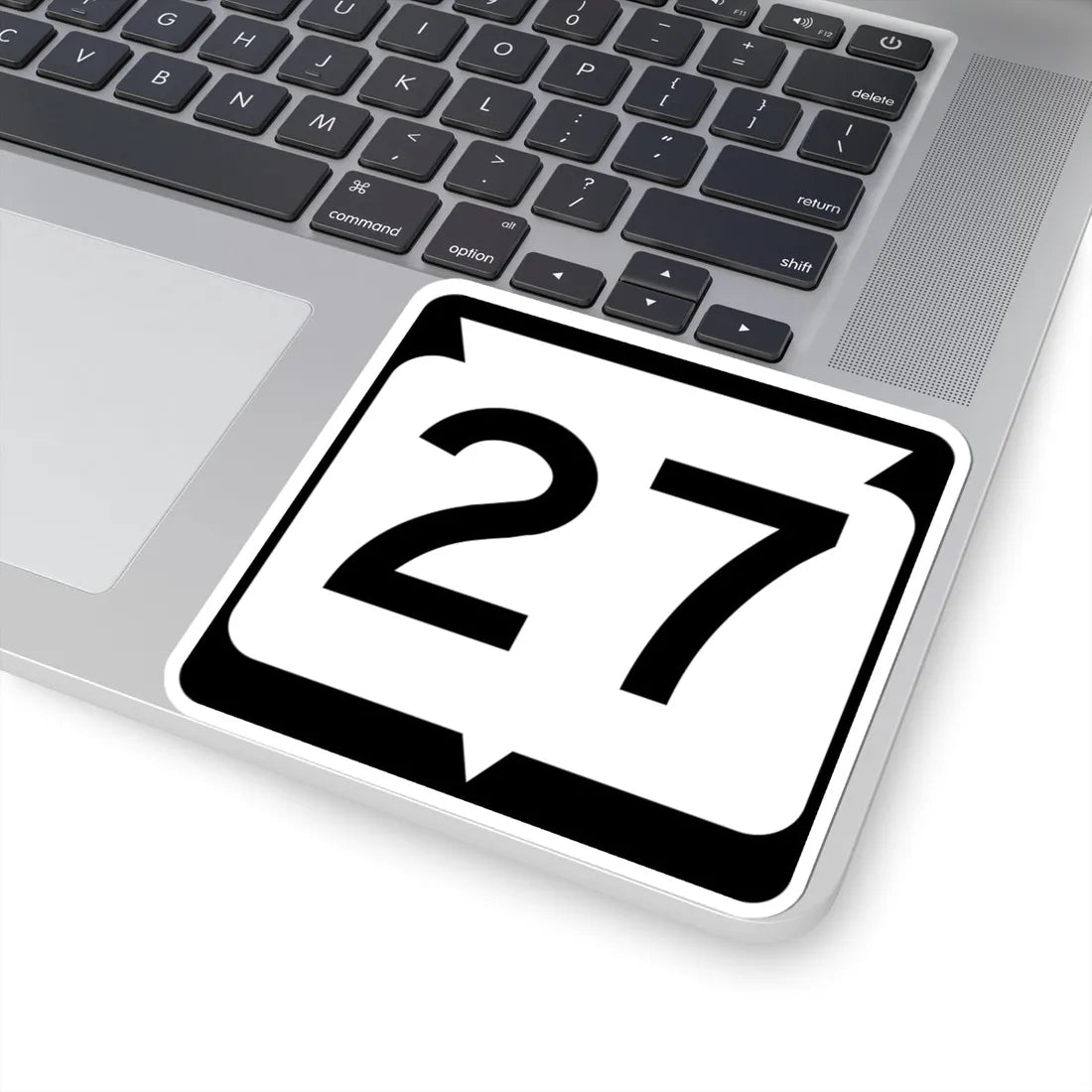 WIS 27 (Wisconsin) (Road Sign) STICKER Vinyl Kiss-Cut Decal - The Sticker Space