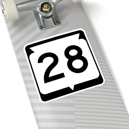 WIS 28 (Wisconsin) (Road Sign) STICKER Vinyl Kiss-Cut Decal - The Sticker Space