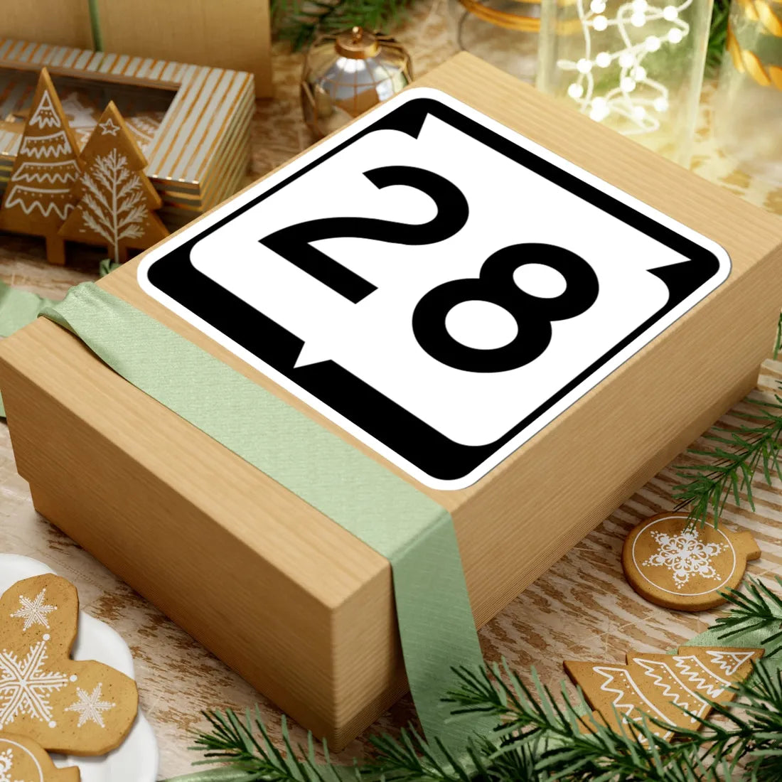 WIS 28 (Wisconsin) (Road Sign) STICKER Vinyl Kiss-Cut Decal - The Sticker Space