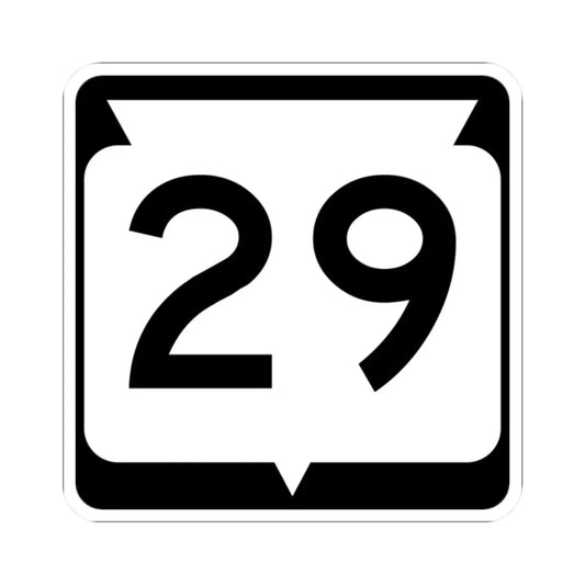 WIS 29 (Wisconsin) (Road Sign) STICKER Vinyl Kiss-Cut Decal 2 Inch White - The Sticker Space
