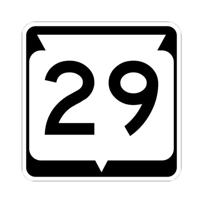 WIS 29 (Wisconsin) (Road Sign) STICKER Vinyl Kiss-Cut Decal 4 Inch White - The Sticker Space