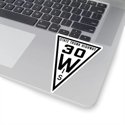 WIS 30 1919 (Wisconsin) (Road Sign) STICKER Vinyl Kiss-Cut Decal - The Sticker Space