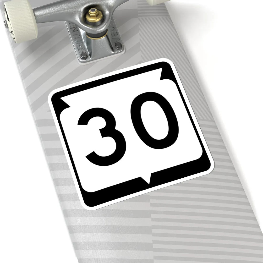 WIS 30 (Wisconsin) (Road Sign) STICKER Vinyl Kiss-Cut Decal - The Sticker Space