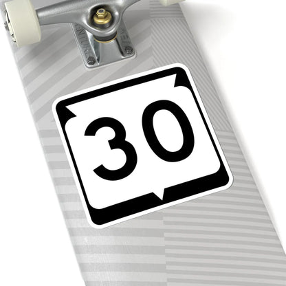 WIS 30 (Wisconsin) (Road Sign) STICKER Vinyl Kiss-Cut Decal - The Sticker Space