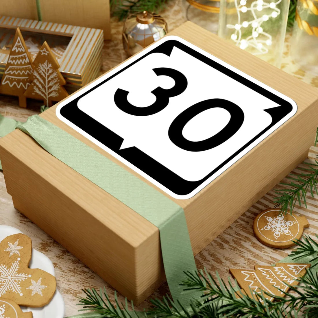 WIS 30 (Wisconsin) (Road Sign) STICKER Vinyl Kiss-Cut Decal - The Sticker Space