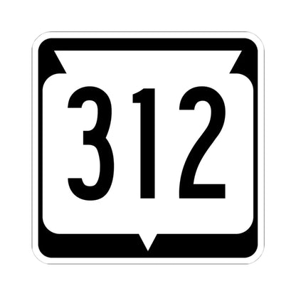 WIS 312 (Wisconsin) (Road Sign) STICKER Vinyl Kiss-Cut Decal 4 Inch White - The Sticker Space