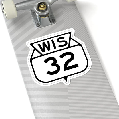 WIS 32 1949 (Wisconsin) (Road Sign) STICKER Vinyl Kiss-Cut Decal - The Sticker Space
