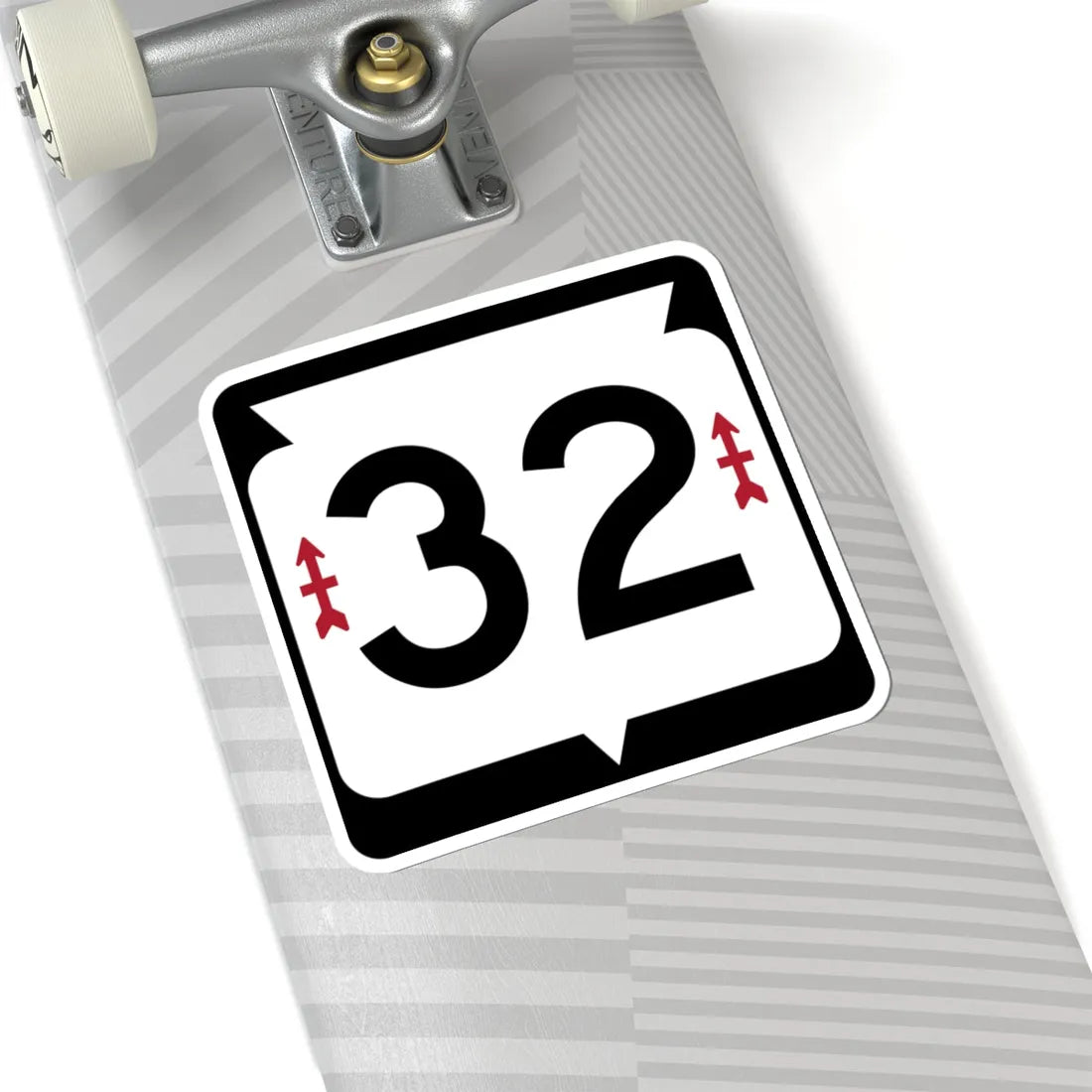 WIS 32 (Wisconsin) (Road Sign) STICKER Vinyl Kiss-Cut Decal - The Sticker Space