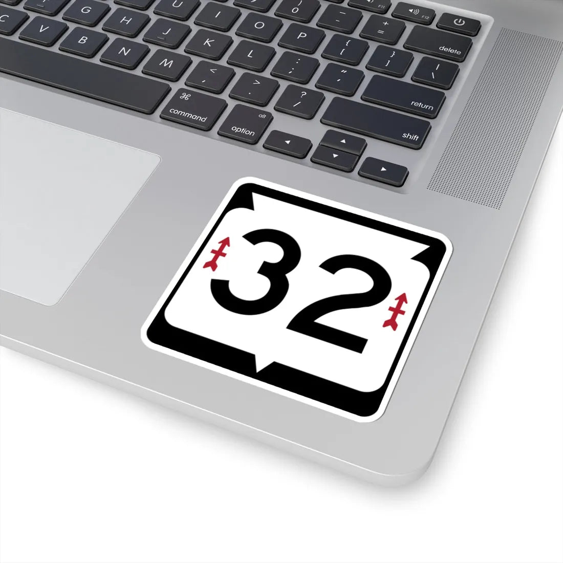 WIS 32 (Wisconsin) (Road Sign) STICKER Vinyl Kiss-Cut Decal - The Sticker Space