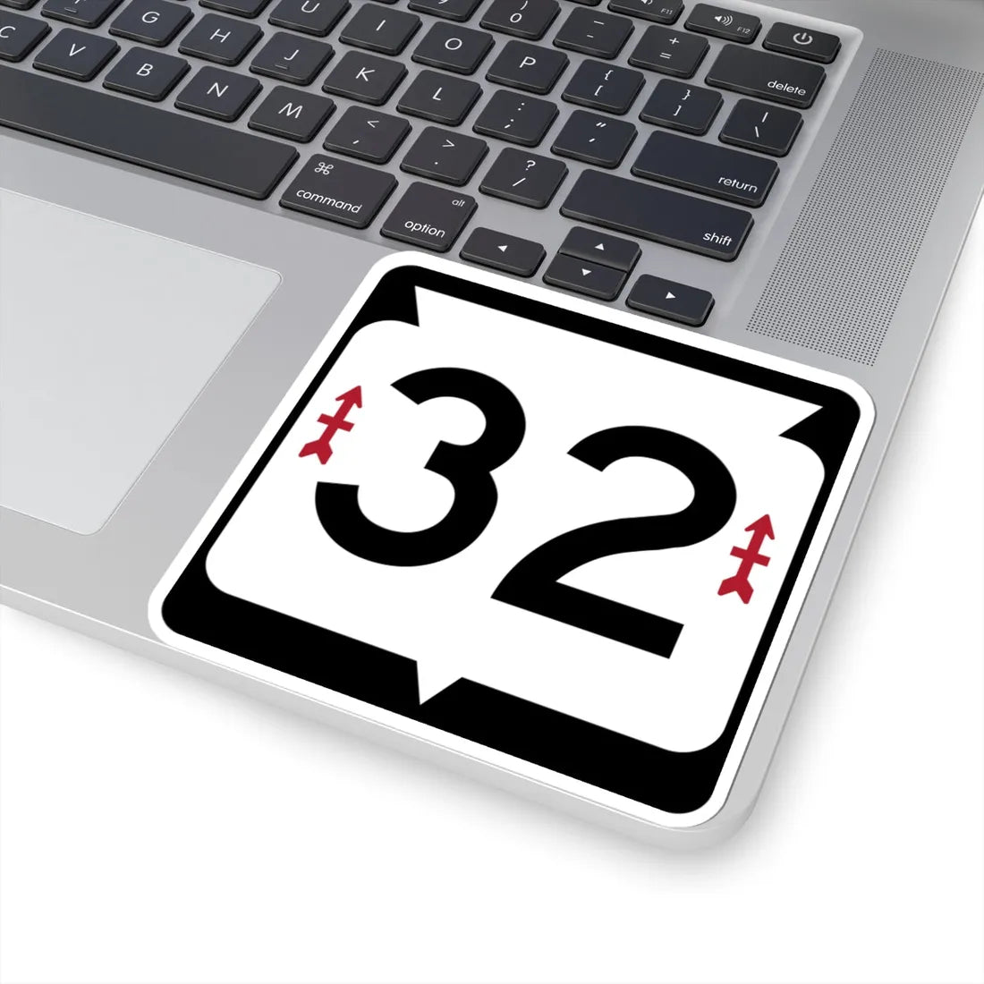 WIS 32 (Wisconsin) (Road Sign) STICKER Vinyl Kiss-Cut Decal - The Sticker Space