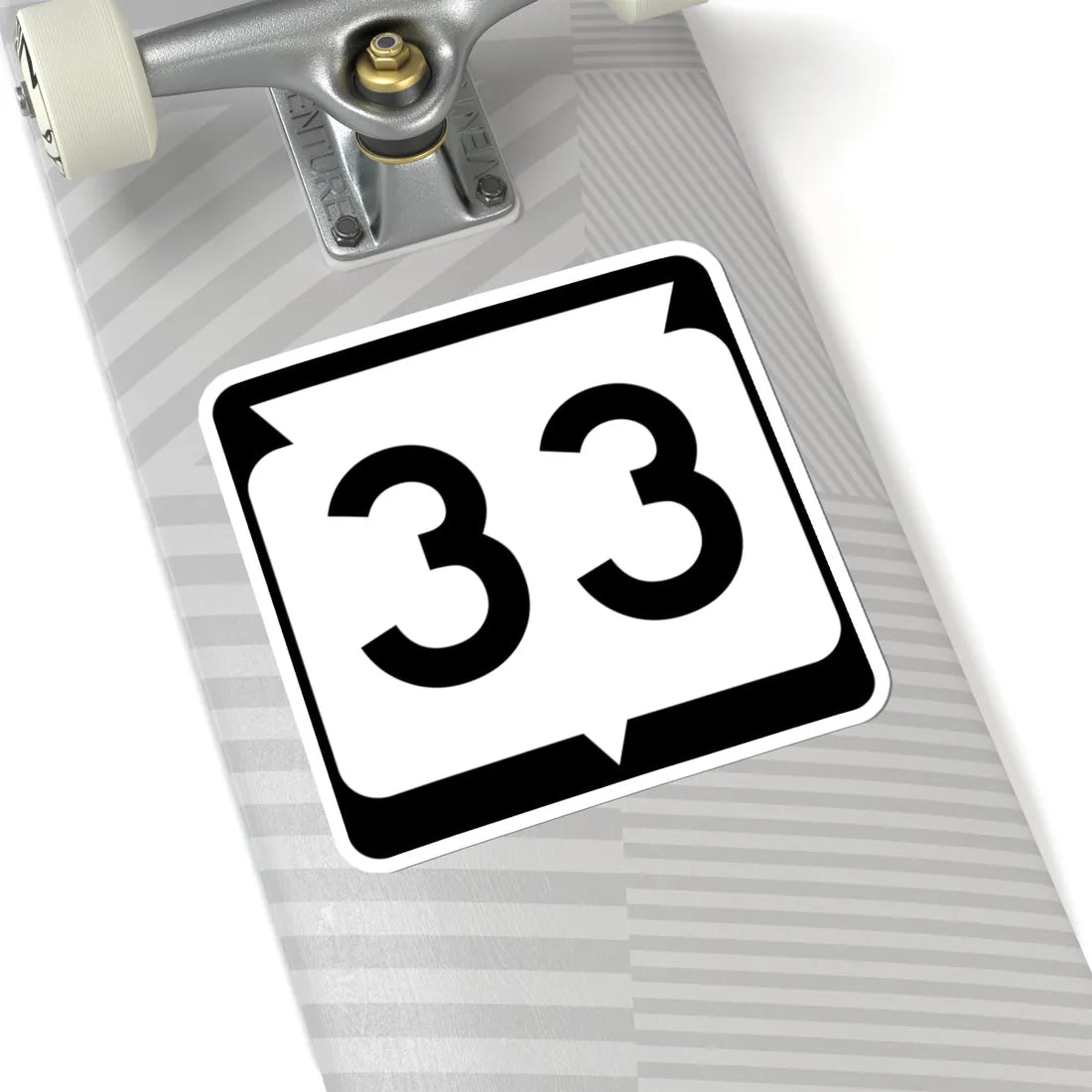 WIS 33 (Wisconsin) (Road Sign) STICKER Vinyl Kiss-Cut Decal - The Sticker Space
