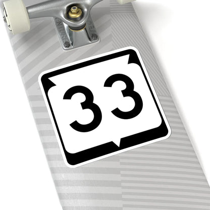WIS 33 (Wisconsin) (Road Sign) STICKER Vinyl Kiss-Cut Decal - The Sticker Space