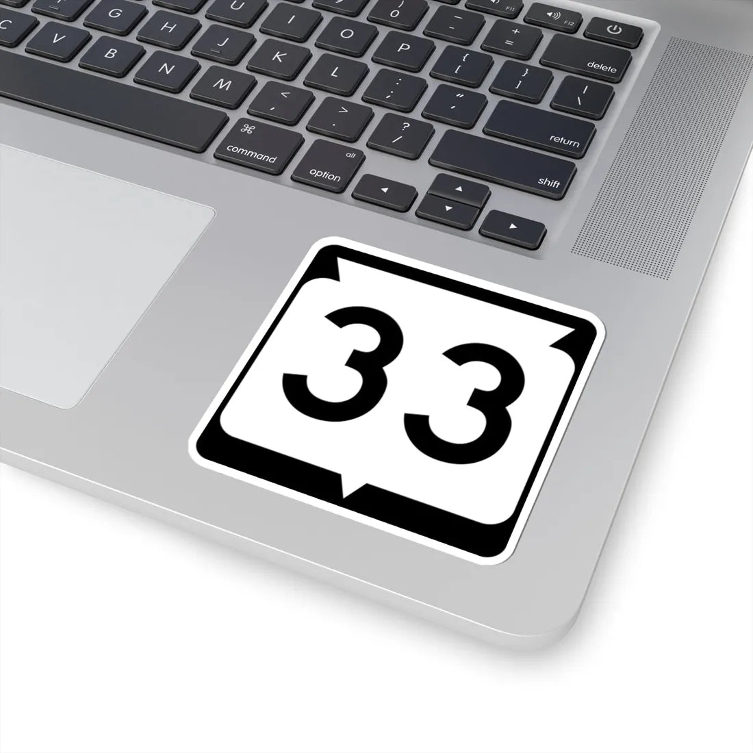 WIS 33 (Wisconsin) (Road Sign) STICKER Vinyl Kiss-Cut Decal - The Sticker Space