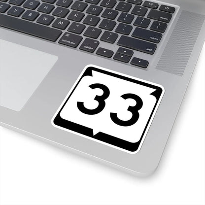 WIS 33 (Wisconsin) (Road Sign) STICKER Vinyl Kiss-Cut Decal - The Sticker Space