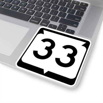 WIS 33 (Wisconsin) (Road Sign) STICKER Vinyl Kiss-Cut Decal - The Sticker Space