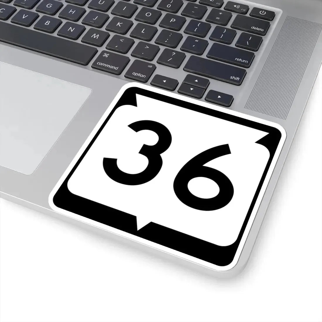 WIS 36 (Wisconsin) (Road Sign) STICKER Vinyl Kiss-Cut Decal - The Sticker Space