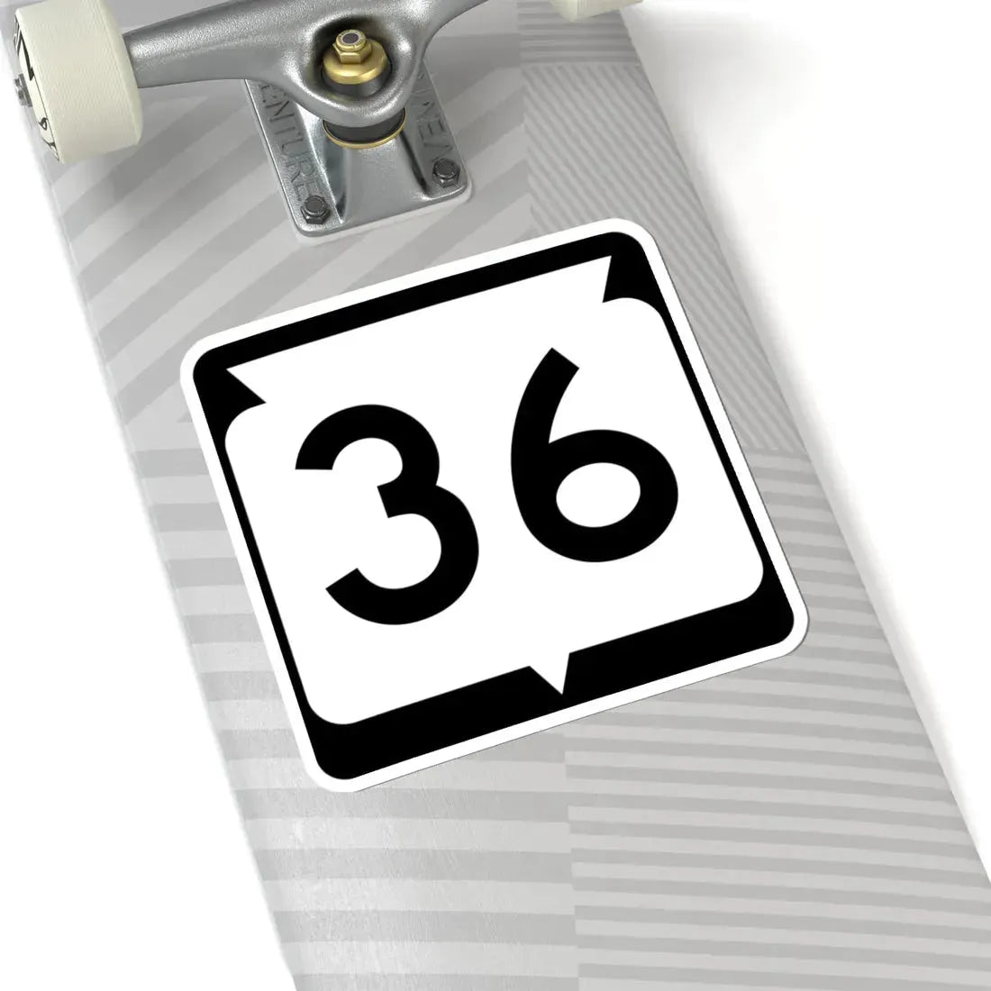 WIS 36 (Wisconsin) (Road Sign) STICKER Vinyl Kiss-Cut Decal - The Sticker Space