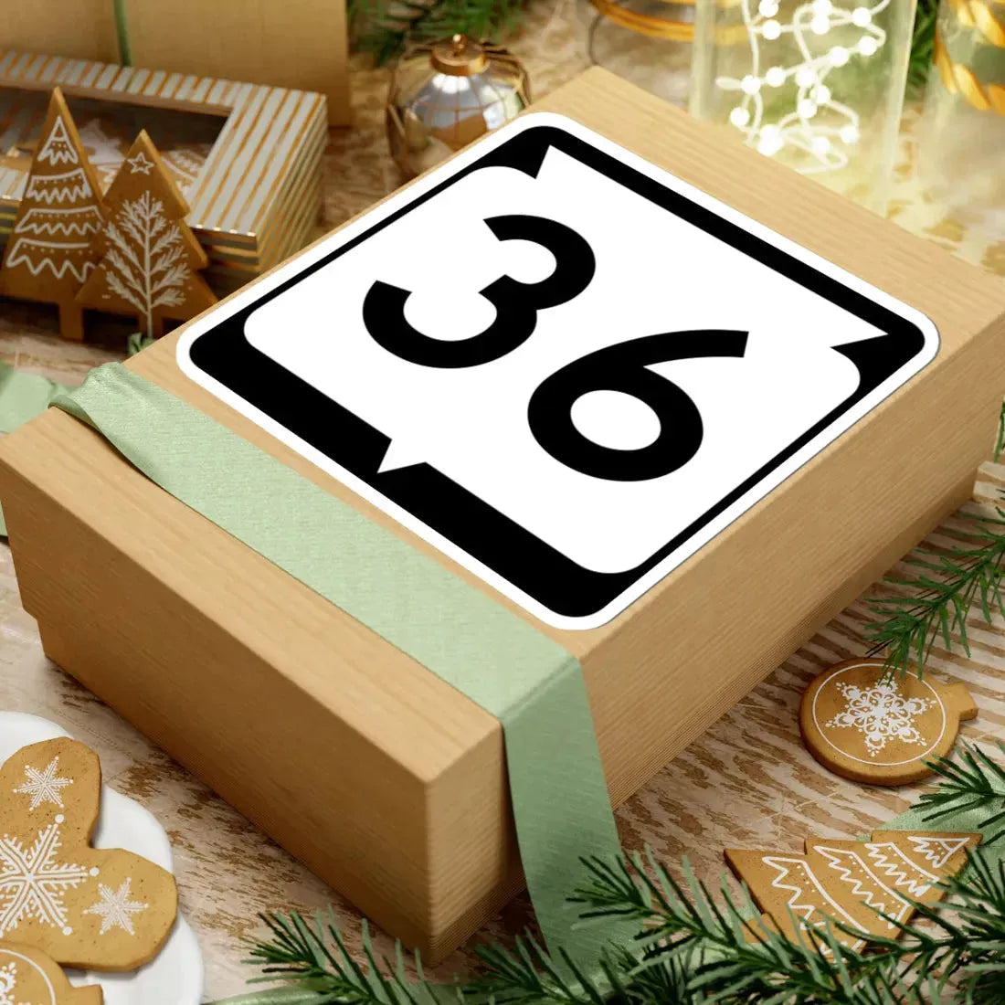 WIS 36 (Wisconsin) (Road Sign) STICKER Vinyl Kiss-Cut Decal - The Sticker Space