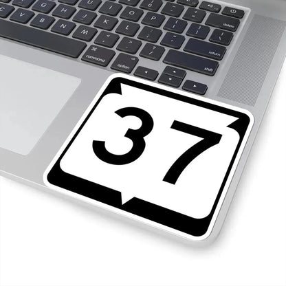WIS 37 (Wisconsin) (Road Sign) STICKER Vinyl Kiss-Cut Decal - The Sticker Space