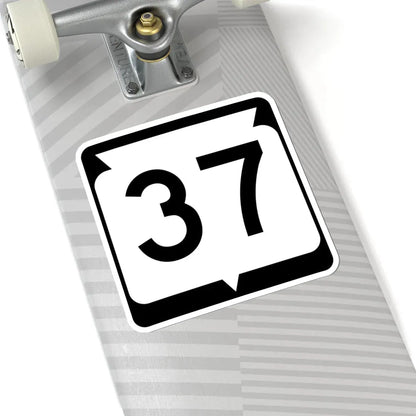 WIS 37 (Wisconsin) (Road Sign) STICKER Vinyl Kiss-Cut Decal - The Sticker Space