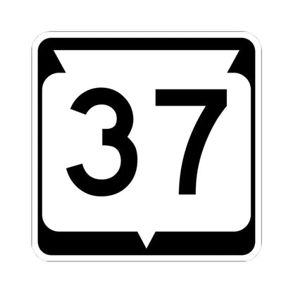 WIS 37 (Wisconsin) (Road Sign) STICKER Vinyl Kiss-Cut Decal - The Sticker Space